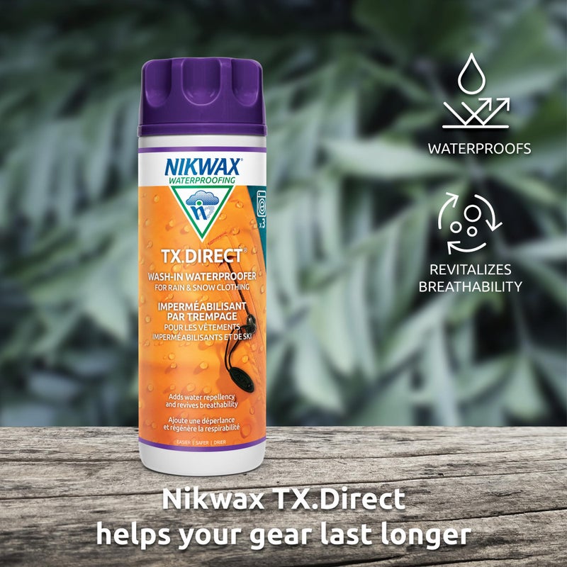 Nikwax TX.Direct Wash-In, 300ml, High Performance Waterproofing Renewal Treatment Restores DWR Water Repellency in Jackets, Outerwear, Rain, Ski and Snow Gear - Image 3